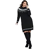 ellos Plus Size Fair Isle Sweater Dress