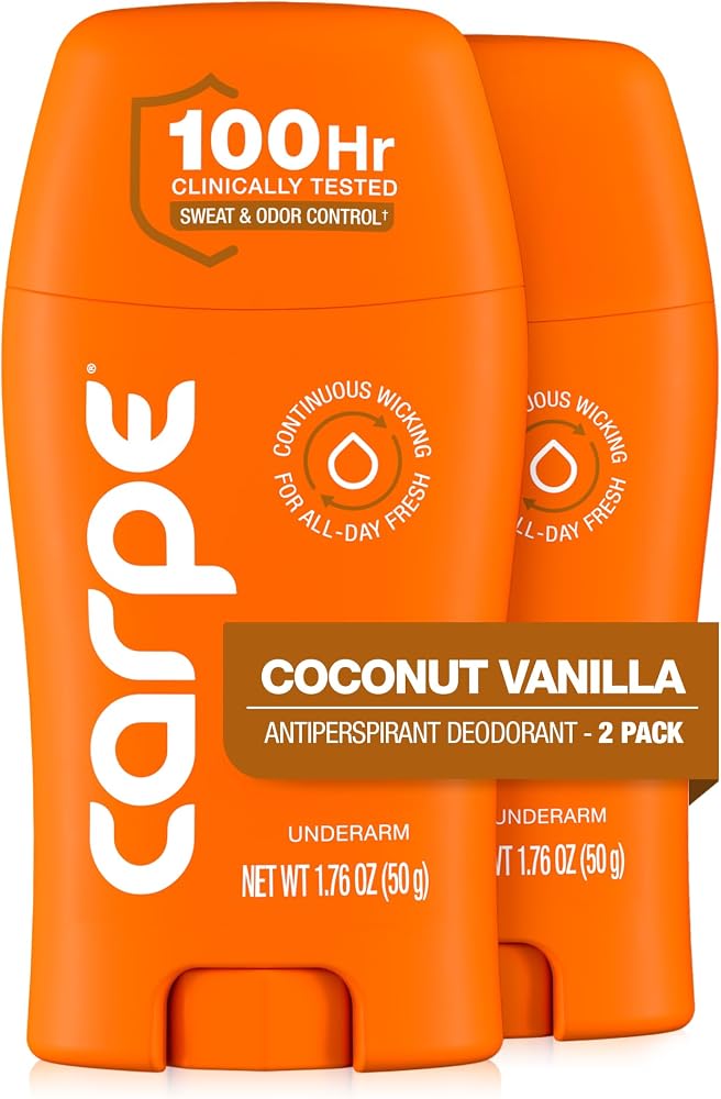 Carpe 100-Hour Antiperspirant Deodorant for Women - Coconut Vanilla | Dermatologist Tested - 100 Hr Sweat & Odor Control - Fr