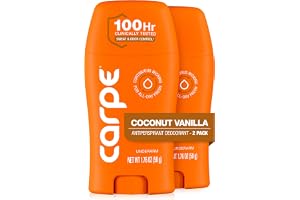 Carpe Underarm Antiperspirant - Coconut Vanilla Deodorant for Women - 100 Hour Sweat & Odor Control - Deodorant for Sweating - Clinical Strength Antiperspirant - Coconut Vanilla Scent - 2 Pack