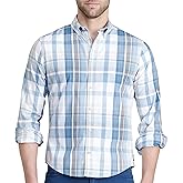 IZOD Mens Woven Plaid Button-Up Long Sleeve Shirt XX-Large Blue Multi