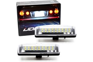 iJDMTOY OEM-Fit 3W 18-SMD Xenon White Full LED License Plate Light Kit Compatible with Lexus is GS ES RX HS, Compatible with Toyota Prius Camry, Scion tC, etc