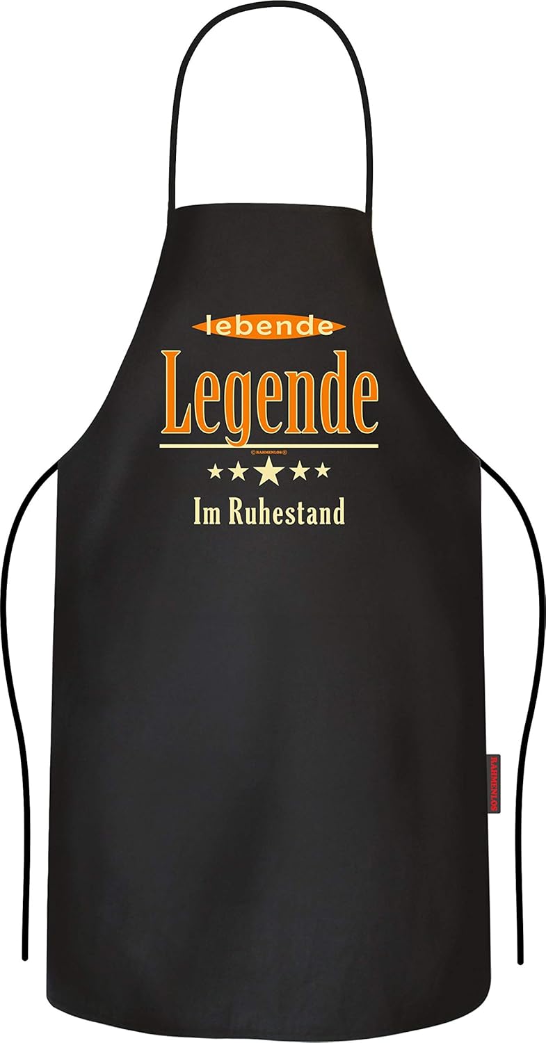 RAHMENLOS Grillschürze Lebende Legende im Ruestand Rentner