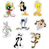 Elektroplate Looney Tunes Classic Cartoon Dynamic Car Decal Sheet of 8 | Officially Licensed, Weatherproof Automotive Grade Retro Classic Cartoon Vinyl Sticker for Water Bottle, Laptop &amp; More