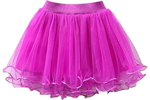 Girls Tutu Skirt Kids Ballet Dance Layered Tutu Skirts Toddler Elastic Waist Party Mini Skirts for Girls
