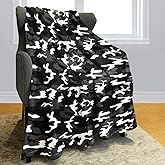 HommomH Camouflage Blanket, Black Camo Gifts for Hunting, 50"x60"