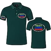 Custom Long Sleeve Polo Shirt for Men Customized Personalized Polo Shirts with Text Logo Image