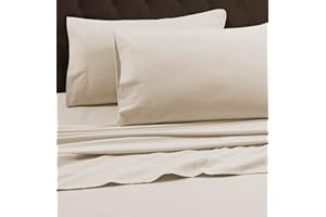 Tribeca Living Queen Luxury Solid Flannel Generous Size Flat Sheet, Ivory