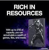 Seagate FireCuda 2TB External Hard Drive Marvel Black Panther PS4 PS5 Xbox PC view 2