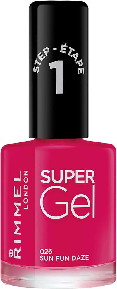 Rimmel Super Gel Sun Fun Daze Nail Polish 12ml Long Lasting Glazed Finish
