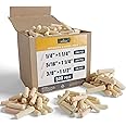 ALBO Wooden Dowel Pins 1/4 + 5/16 + 3/8 inch Fluted Wood Dowels Rods 500 Pack Hardwood Crafts Dowel Pegs