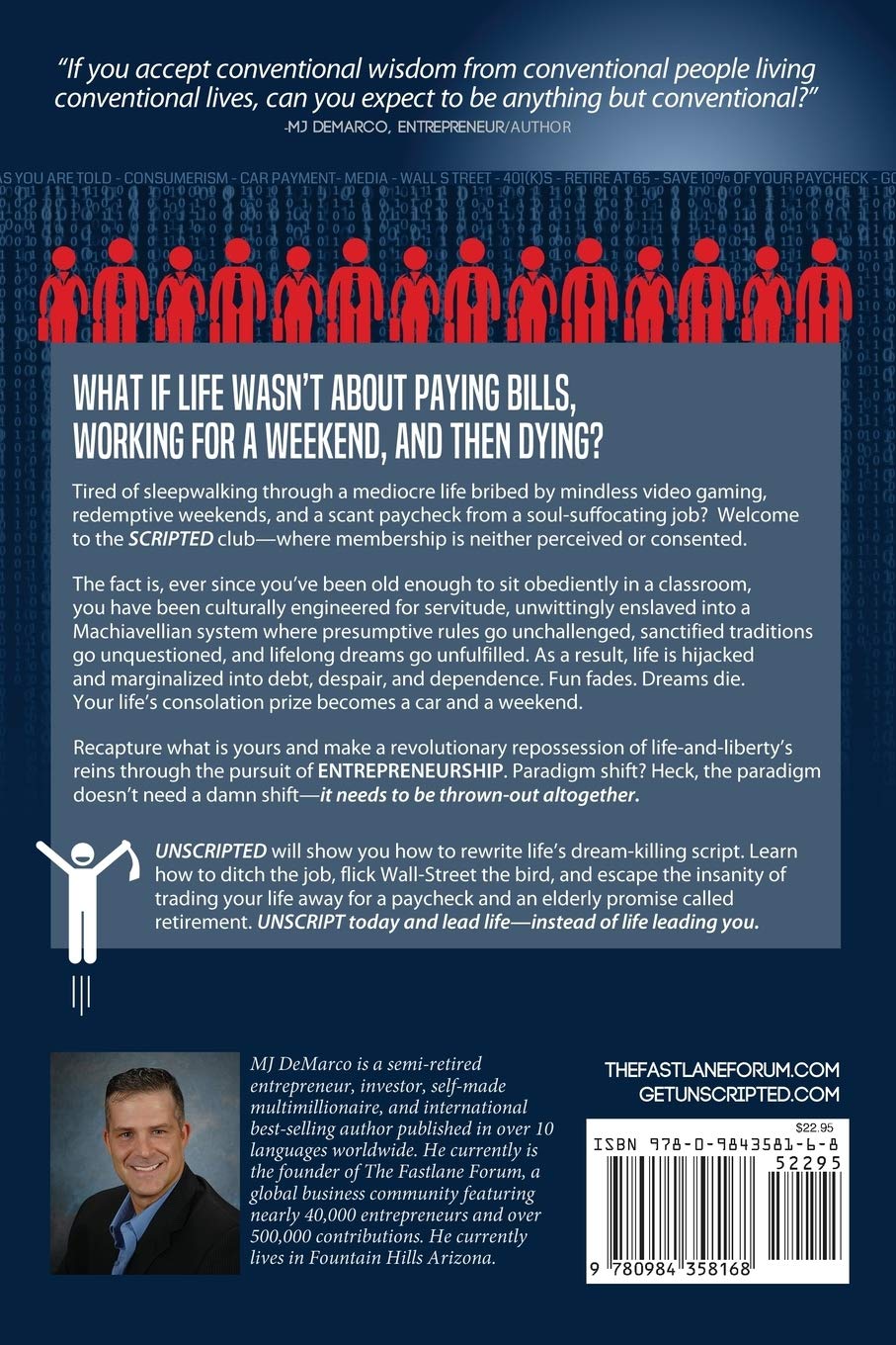 Unscripted Life Liberty And The Pursuit Of Entrepreneurship Mj Demarco 9780984358168 Amazon Com Books