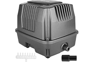 VCRAZE Powerful Linear Air Pump, KP-40 Pond Air Pump Pond Aerator, 635GPH Aeration System for Koi Pond Aeration, Aquarium, Waste Treatment, Fish Farm, Seafood Restaurant