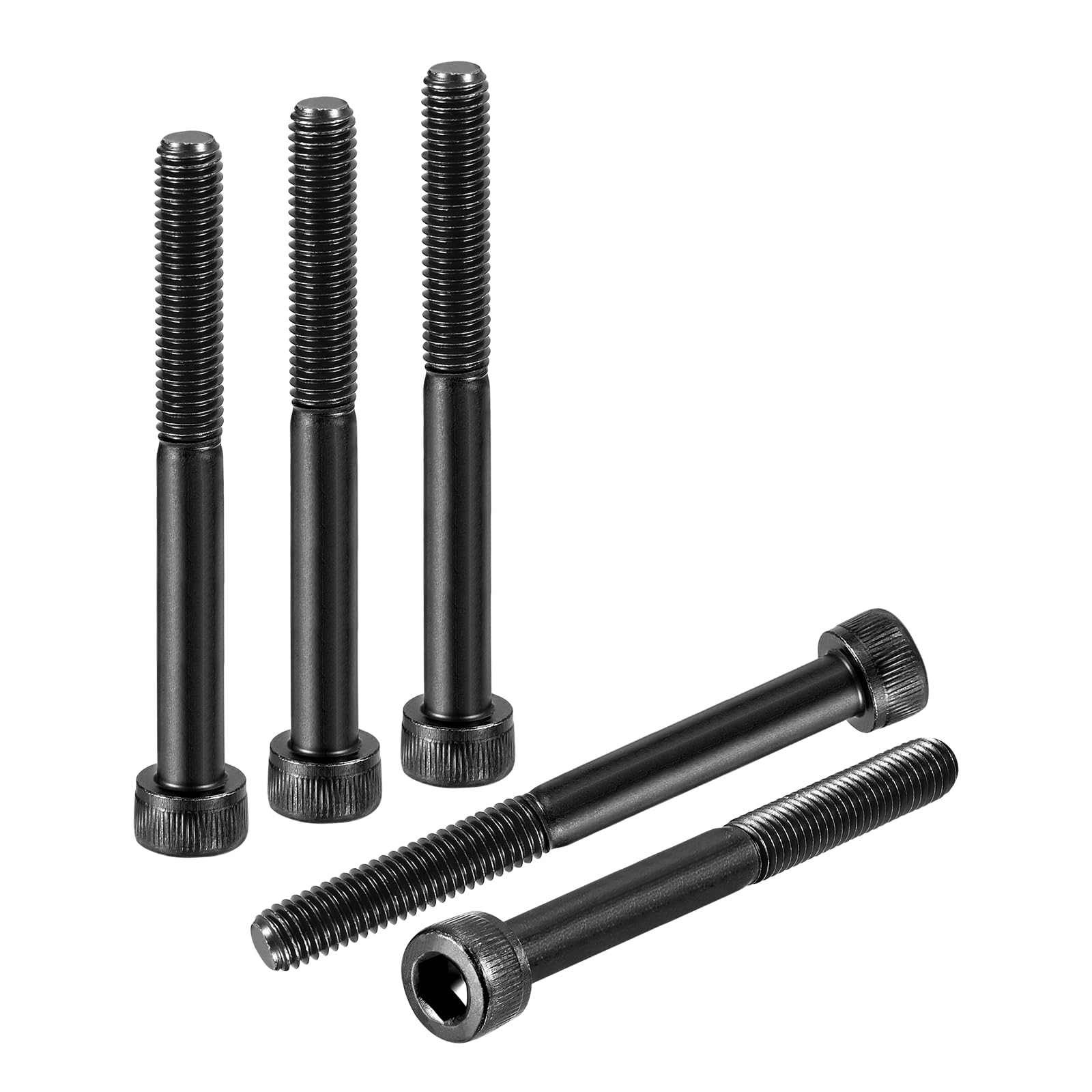 DTGN M5-0.8x50 Socket Head Cap Screws Bolts - 25Pack - Good for Road Bicycle, Mountain Bike, Auto, Motorcycle - Carbon Steel Hex Head Metric Screws, Black