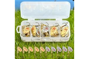 30 Pcs Treble Hooks Kit, Circle Round Bend Triple Fishing Hooks Assorted Fishing Tackle Box Kit for Fishing Gear Equipment Fr