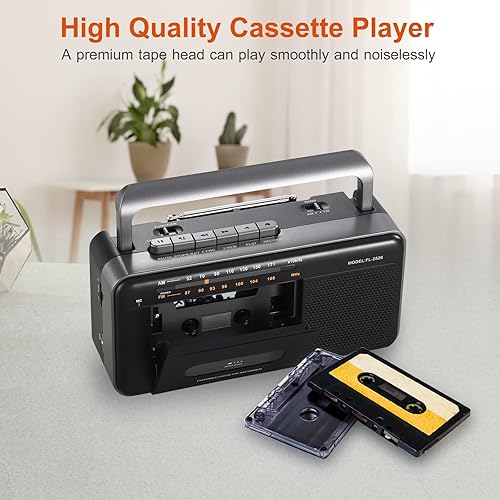 Portable Cassette Player Boombox AM FM, Cassette Tape Player