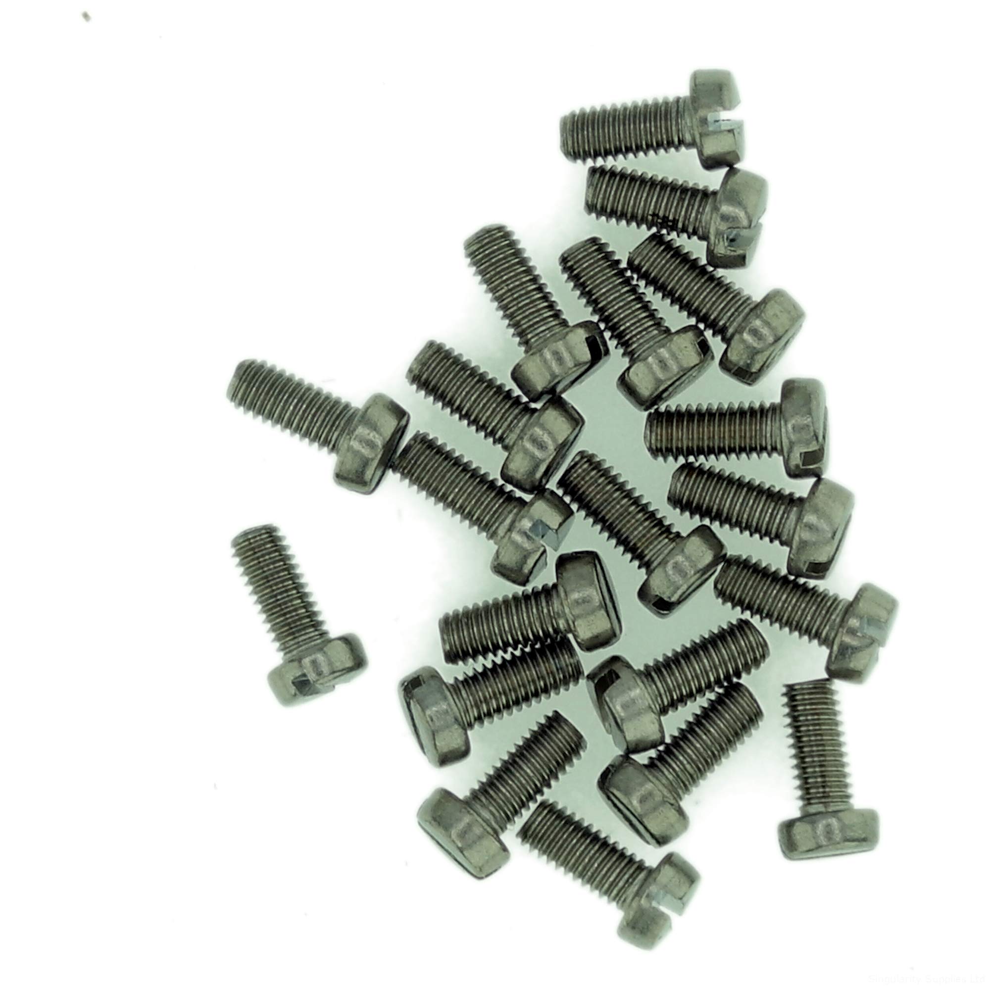 M2.5 (2.5mm x 6mm) Slot Cheese Machine Screw (Bolt) - Stainless Steel (A2) (Pack of 20)