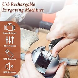 Engraving Pen with 37 Bits, USB Rechargeable