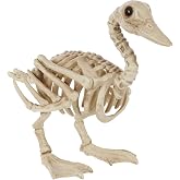 Crazy Bonez Skeleton Duck &ndash; 11" Halloween Skeleton Animal Decoration | Realistic Bone Detail, Durable All-Weather Plastic Duck Figurine for Spooky Indoor Outdoor Pond or Garden Displays