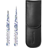Tweezerman Petite Tweeze Set for Eyebrows with Travel Case Paisley