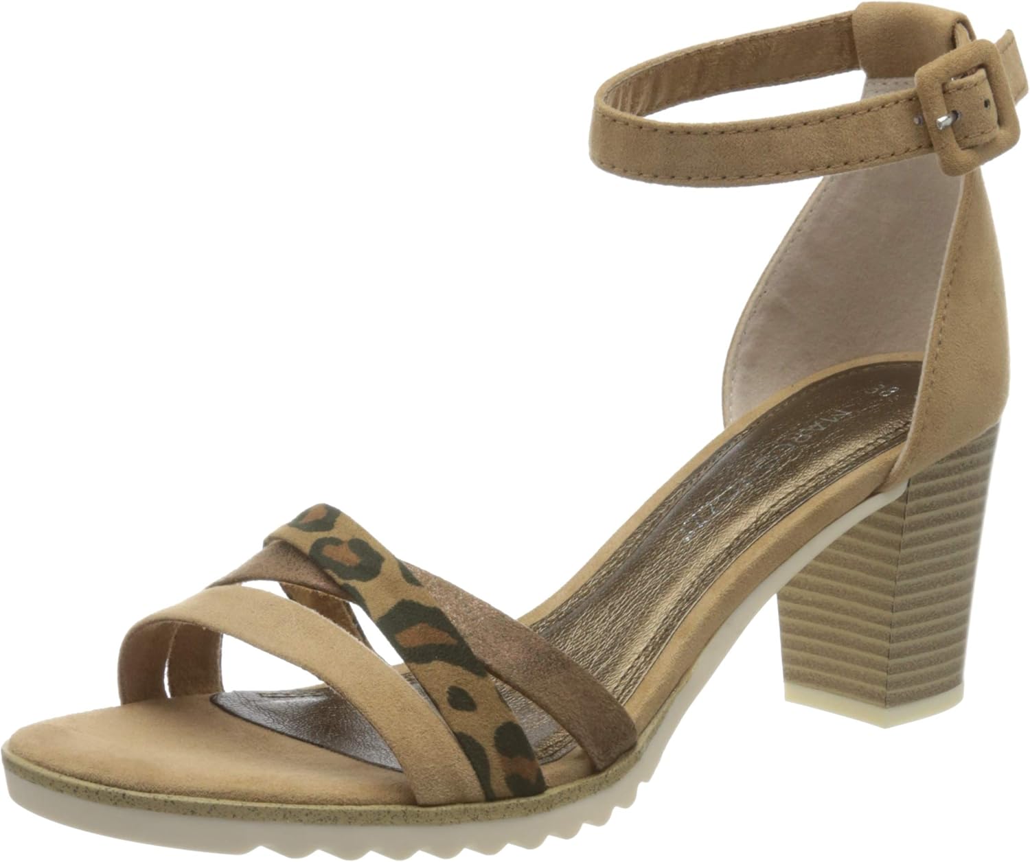Marco Tozzi Women's 222877624 Ankle Strap Sandals, Beige (Desert