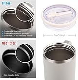 MOECSHSY Leak Proof Lid for 40oz Stanley Tumbler with 4 Straws & Brush view 6