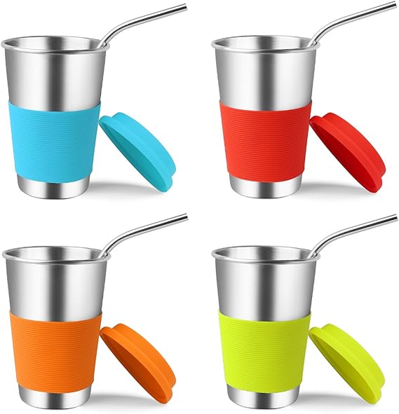 Eawfgtuw Edelstahl Campingbecher Set - 2-teilig, Grifflos & Spülmaschinenfest Für Outdoor-Abenteuer