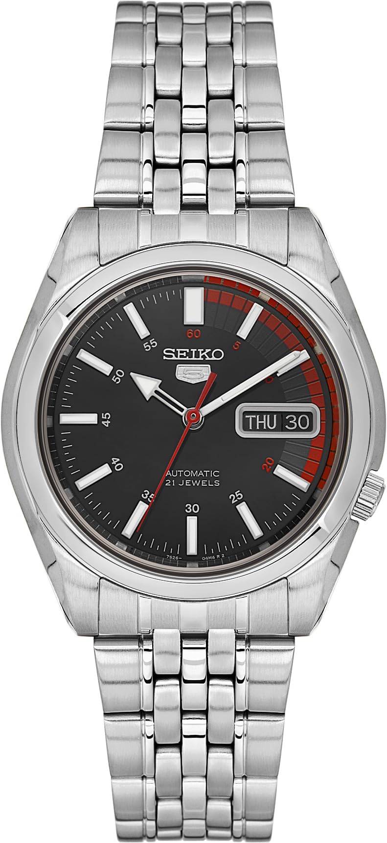 Seiko Men's Analogue Automatic Watch with Stainless Steel Strap SNK375K1