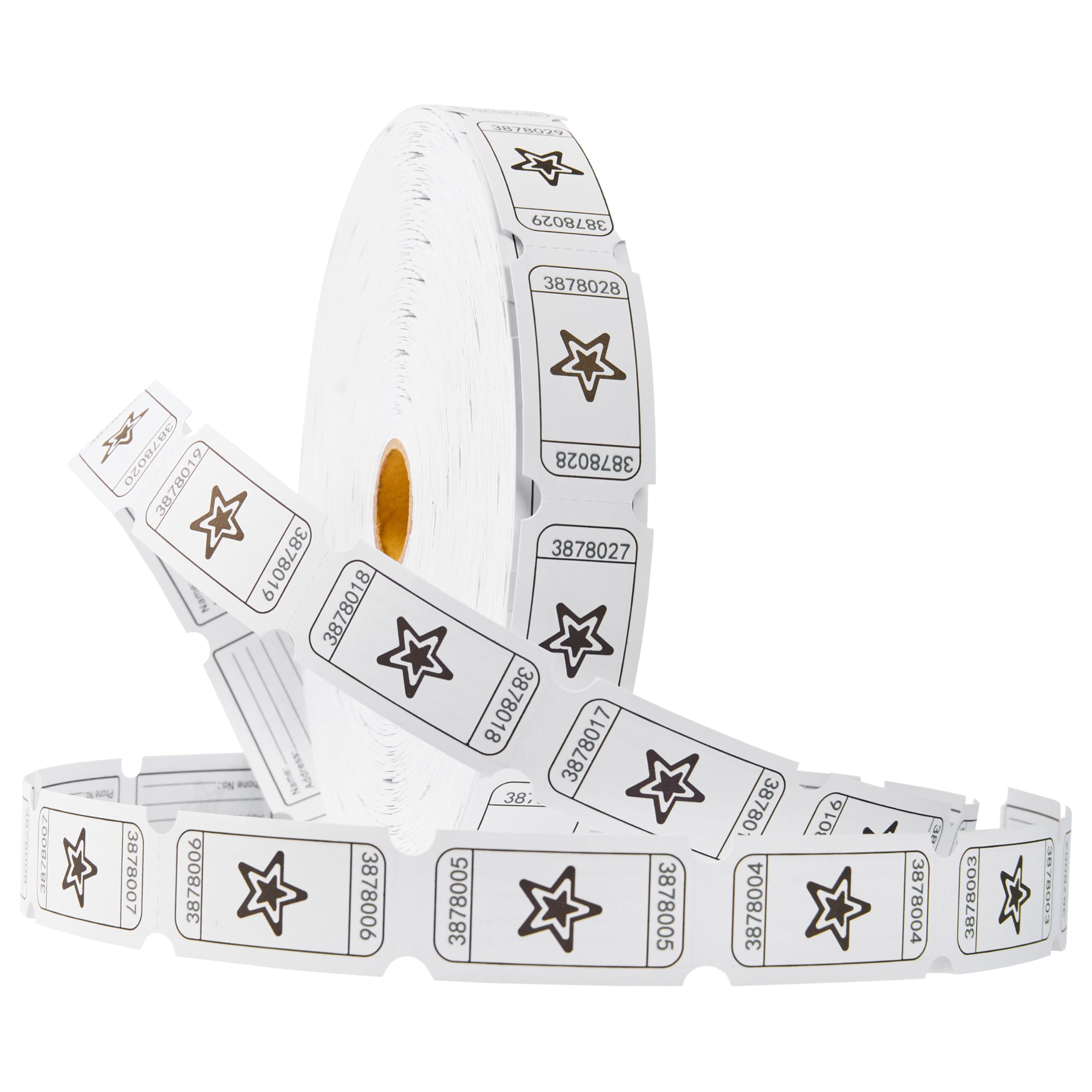 KreativeKraft Bingo Game Set or Accessories for Teens & Adults, Raffle Tickets, Tear Dabbers, Markers, Books, Counters, Fun Family Game Activity Idea (White Raffle) — image 1