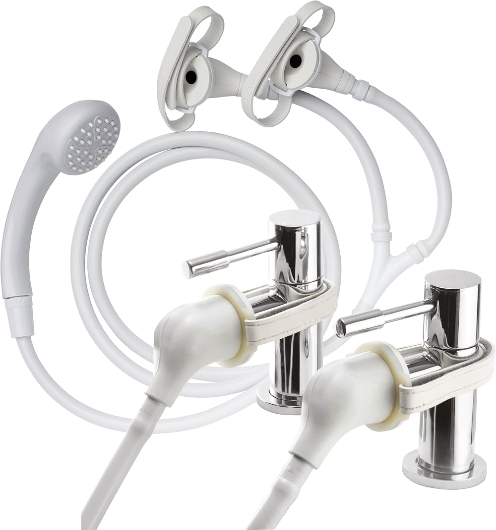 Croydex Secura Shower Head and Hose 1750mm, Push On Tap Attachment
