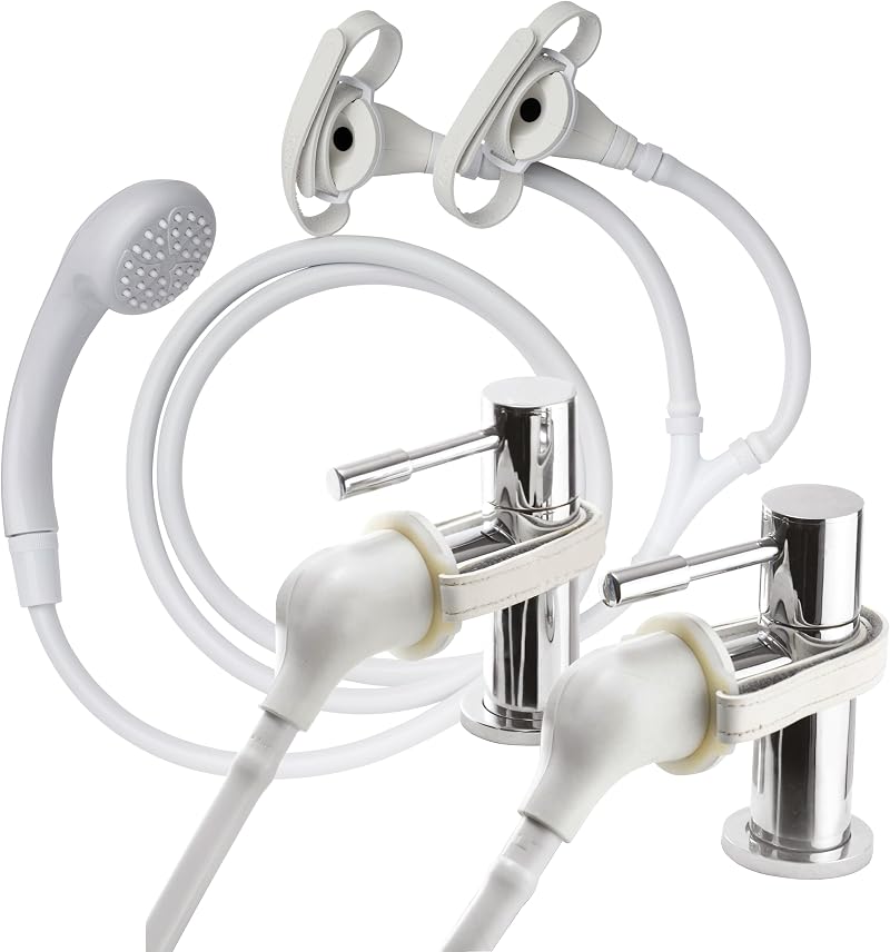 Croydex Secura Shower Head and Hose 1750mm, Push On Tap Attachment