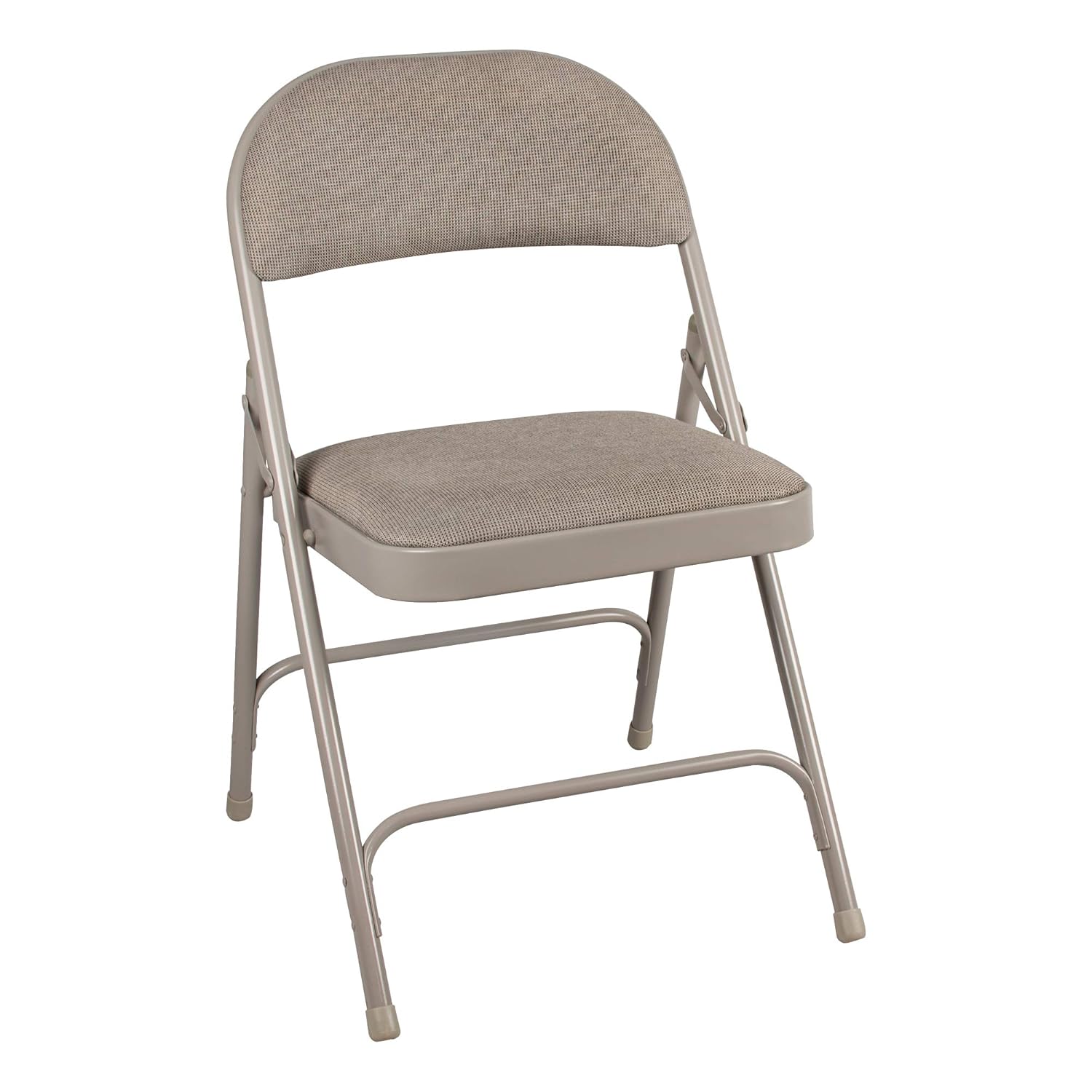 Norwood Commercial Furniture 6600 Series Folding Chair with Fabric Upholstered Seat and Back, Beige, NOR-SRO593-FBG-SO (Pack of 4)