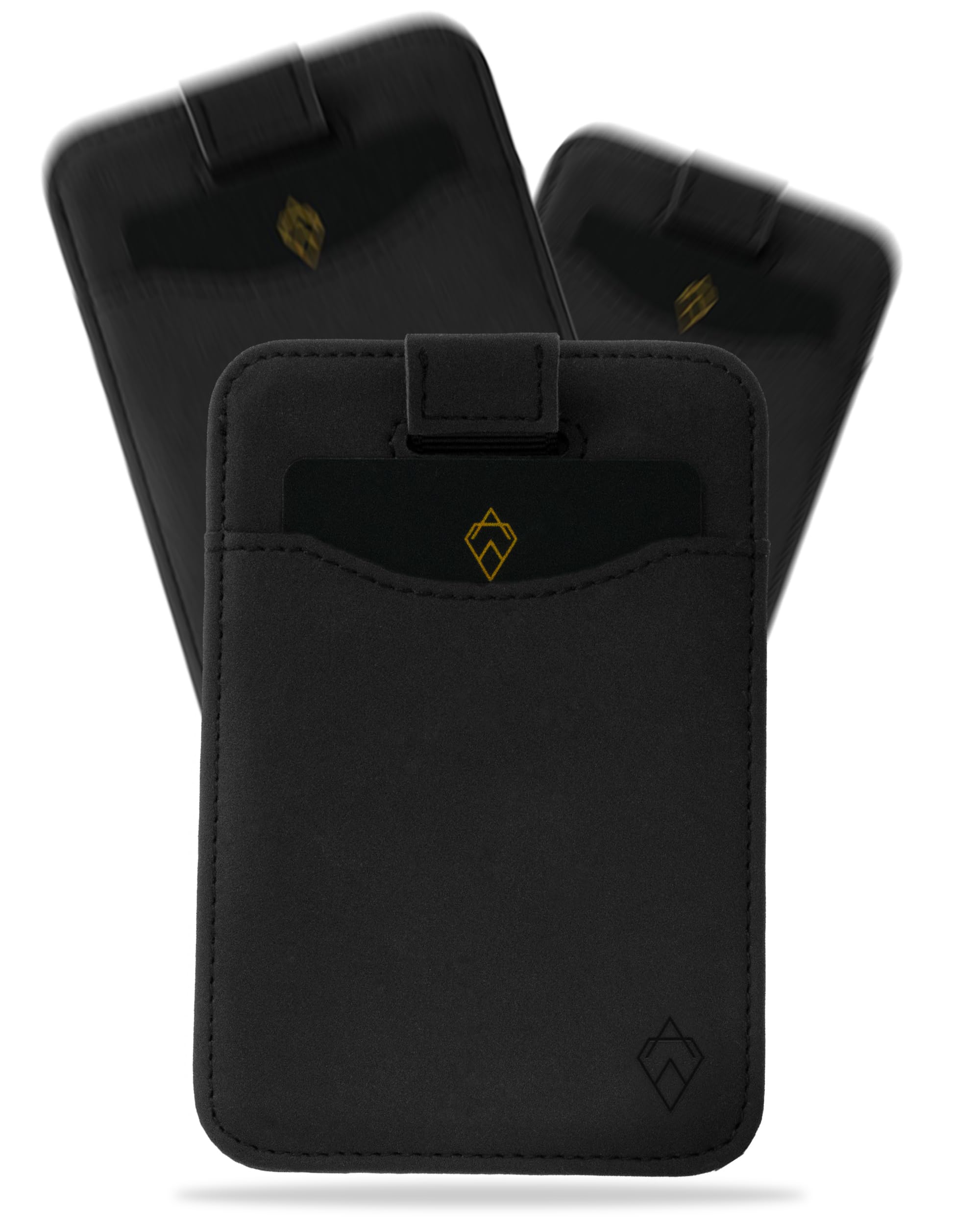 AKIELO RFID Blocking Card Holder and Gift Box – Compact and Slim Wallet – Minimalist Card Wallet (Charlie - Black Edition)