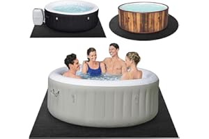 TIXANF 80 * 80 Inch Hot Tub Mat, Inflatable Hot Tub Pad Outdoor Indoor, Water-Absorbent Anti-Slip Portable Spa Pool Accessories for Protect The Hot Tub Pool from Wear, SPAMAT 80X80