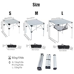 iClimb Lightweight Stable Alu. Folding Square Table