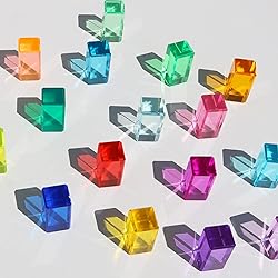 Rainbow Crystal Acrylic Strip Blocks Rectangle