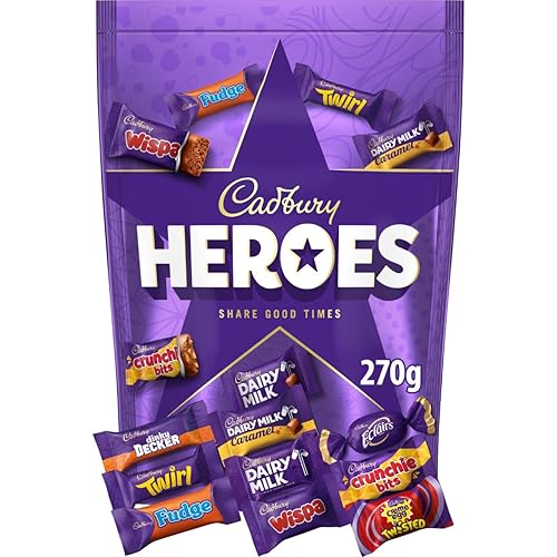 Cadbury Heroes Chocolate Pouch, Assorted Miniature Chocolates for Sharing, The Perfect Christmas Treat, 270 g (Pack of 1)