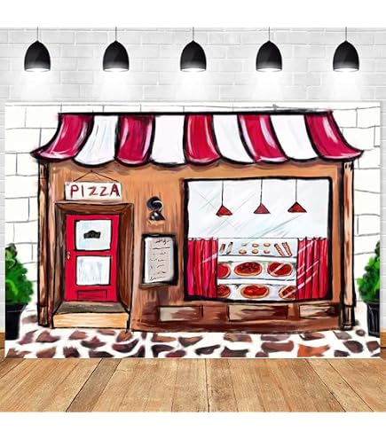 AOSTO 10x8ft Pizza Theme Large Photography Backdrop...