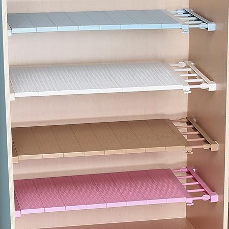 VANCORE Teleskop-Garderobensystem Regalsystem, Regaltrenner für den Kleiderschrank Teleskopregal für Küche, Bücherregal, Rega