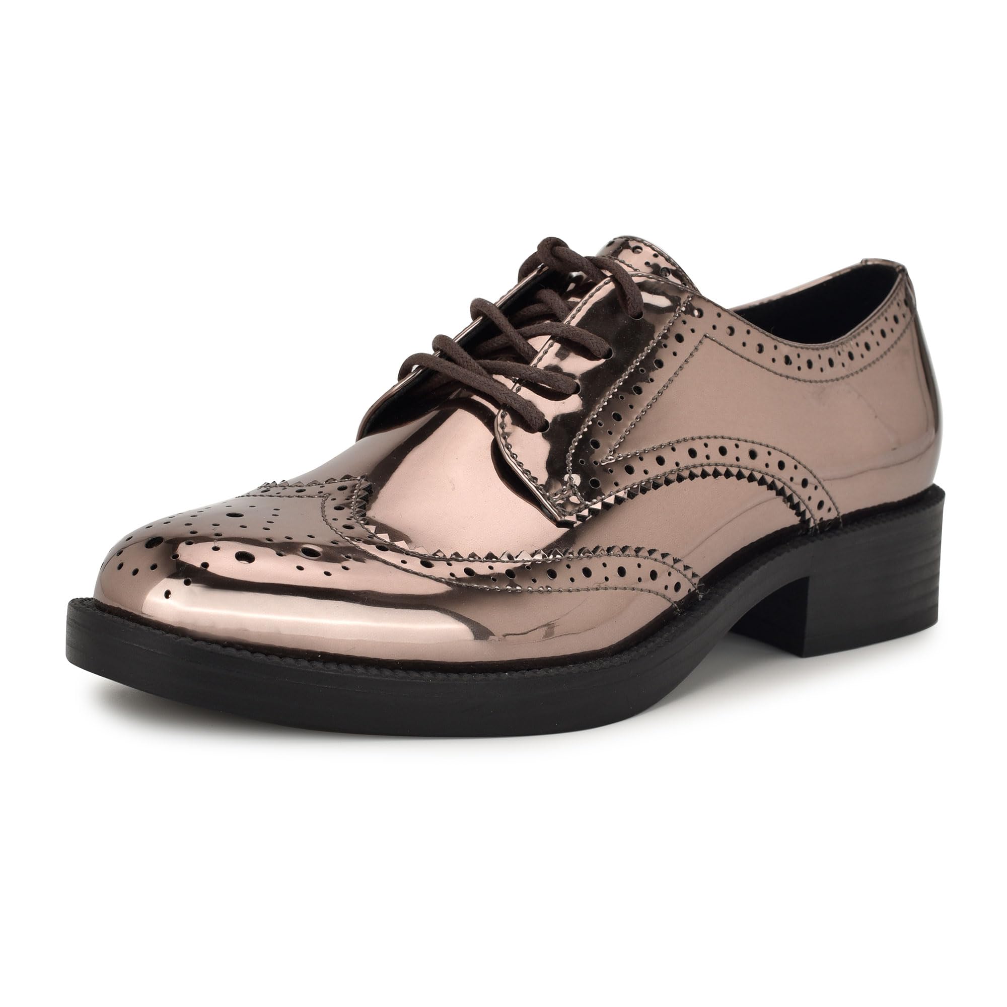 Nine West Women’s Studey Loafer, Pewter Mirror Metallic 060, 5