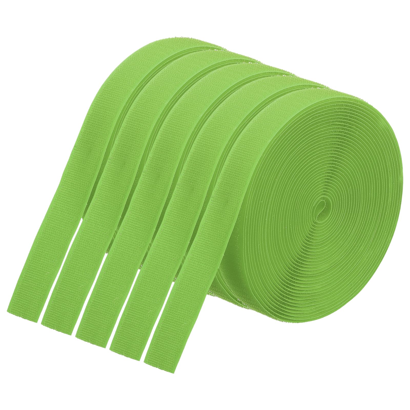 PATIKIL 26.25 Feet Carpet Marker Strips, 5 Rolls Nylon Carpet Strips Spots Hook Tape for Classroom Floor Decoration Teacher Education Social Distance, Green