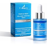 Collagen Tripeptides Face Neck Serum, 5% Copper Tripeptide GHK-Cu + 0.5% Coenzyme Q10, Palmitoyl Tripeptides Skin Revitalizer, Wrinkles, Tightening, Collagen - For Men and Women