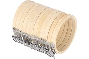 12PCS 9cm 3.5in Embroidery Hoops, Adjustable Circle Cross Stitch Hoop Ring Bulk for Crossed Stitch Sewing Craft Christmas Hom