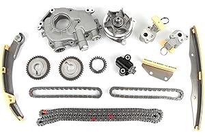DAYSYORE Timing Chain Kit - with Oil Pump & Water Pump Fits for Nissan 2005-2010 Frontier Pathfinder Xterra 4.0L V6 DOHC 24 Valve Engine Code "VQ40DE"