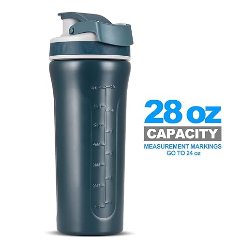 CONMIXC Stainless Steel Metal Shaker Bottle for Protein Mixes 28oz
