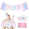 Winter Onederland Highchair Banner Kit | Snowflake First Birthday Decor For Baby Girls - View #5