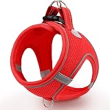 Joytale Step in Dog Harness Red M Reflective Breathable No-Choke