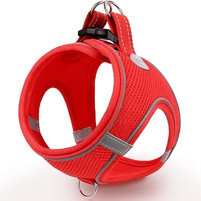 Joytale Step in Dog Harness Red M Reflective Breathable No-Choke