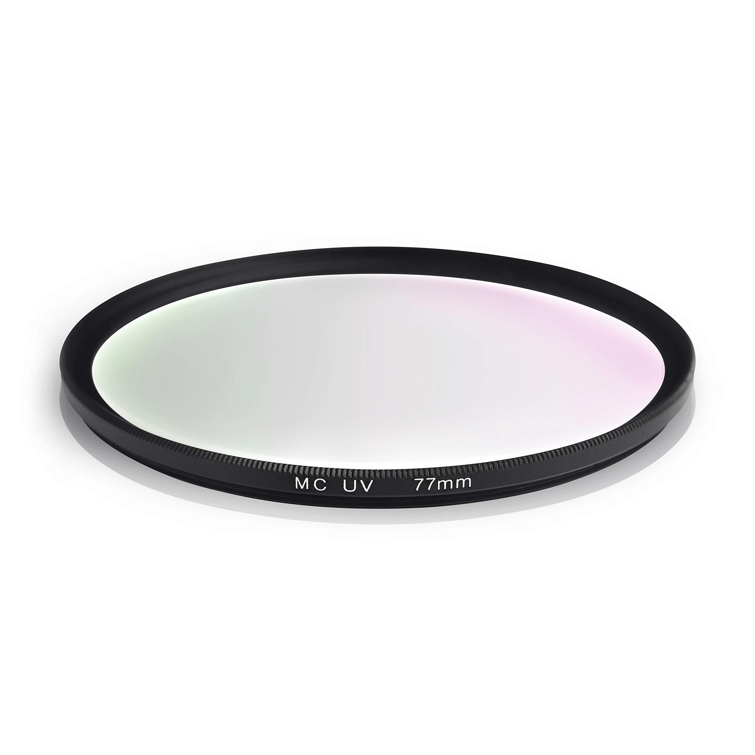 77mm MC UV filter. Lens cover. Made of aluminum and optical glass. Scratch-resistant and water-based surface. For Canon Sony Nikon Leica Fujifilm Panasonic Pentax Sigma Tamron Pentax