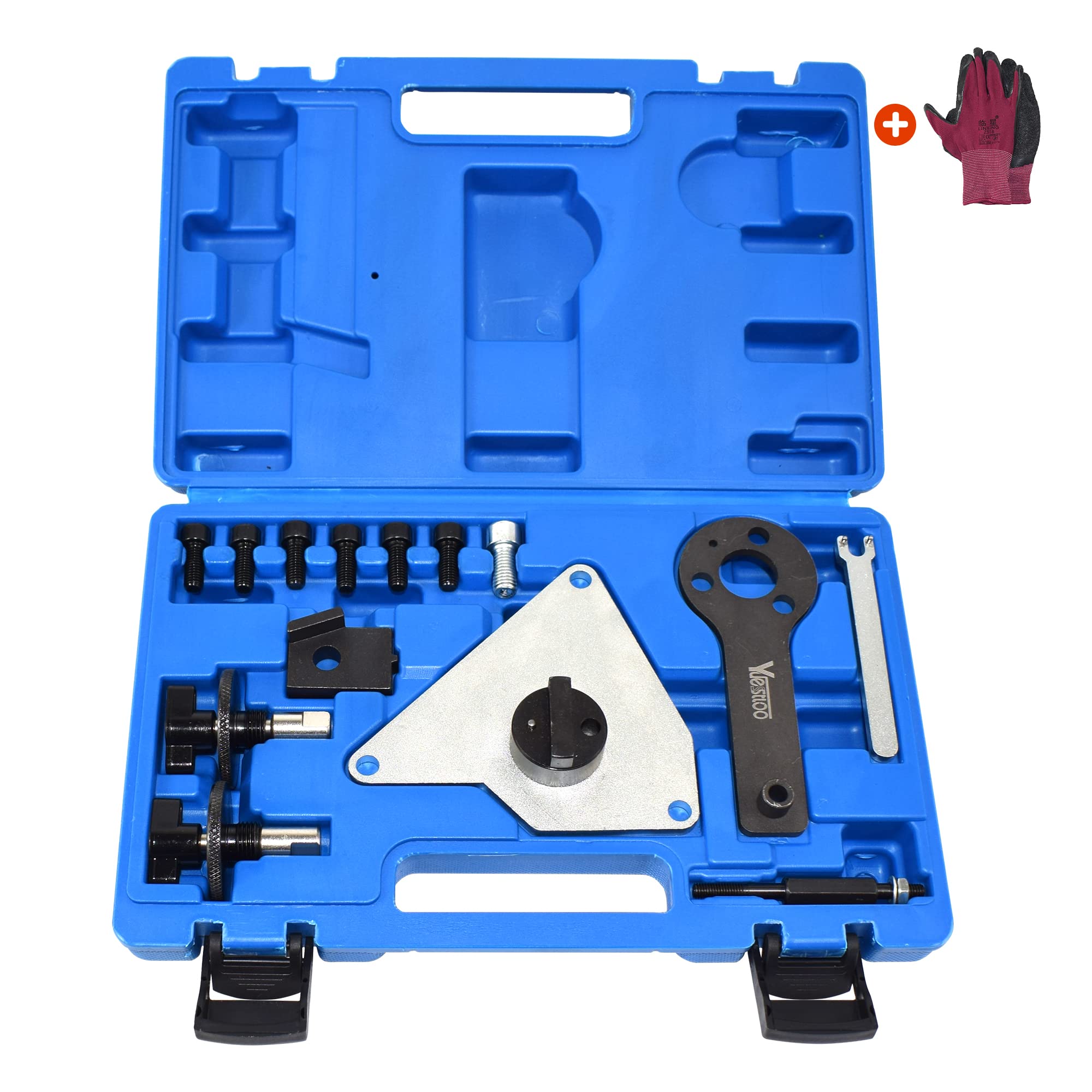 Photo 1 of Yuesstloo Engine Timing Tool Kit, Compatible with Alfa Romeo Lancia Delta Chrysler Delta Dodge Dart Jeep Compass Renegade Fiat Multiair 1.4 Engine, with Gloves
