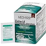 Medi-First 80233 Chewable Mint Antacid Tablets, 50-Packets of 2